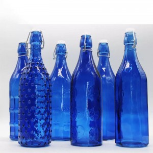 Botellas de vidrio de colores